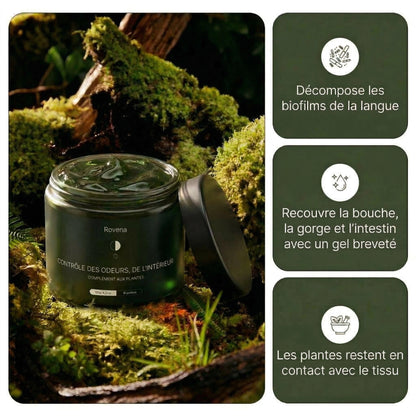 Complément alimentaire à base de gel aux plantes contre la mauvaise haleine par Rovena